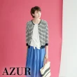 【AZUR】復古圓領條紋針織外套-3色