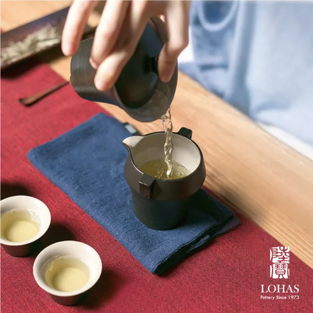 【LohasPottery 陸寶】三才蓋碗茶組 一碗一海六杯一茶濾(茶器套組 賞茶湯 觀茶形)