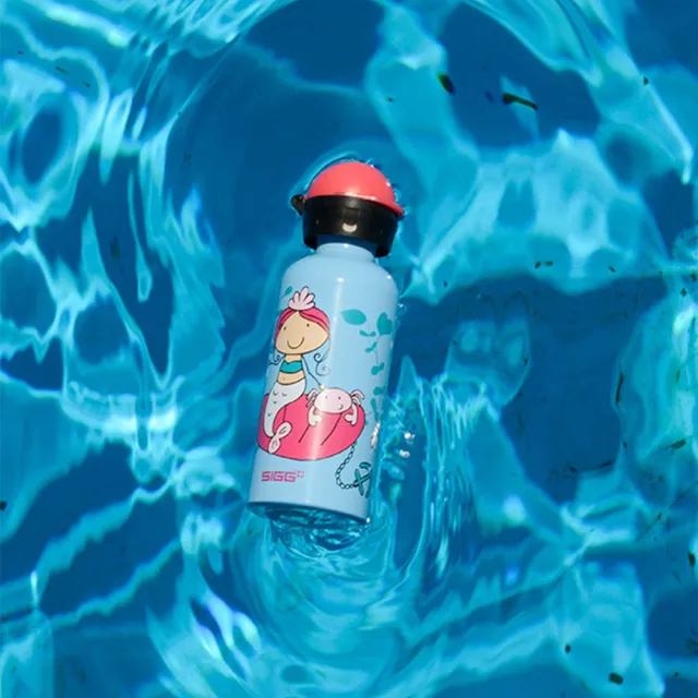【SIGG】瑞士百年 SIGG 兒童冷水壺 400ml - 美人魚(瑞士製造 超輕量冷水瓶)