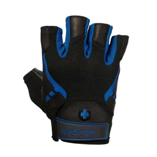 【HARBINGER】Pro Men Gloves 重訓/健身用專業護腕手套 162 黑/藍 多尺寸可選