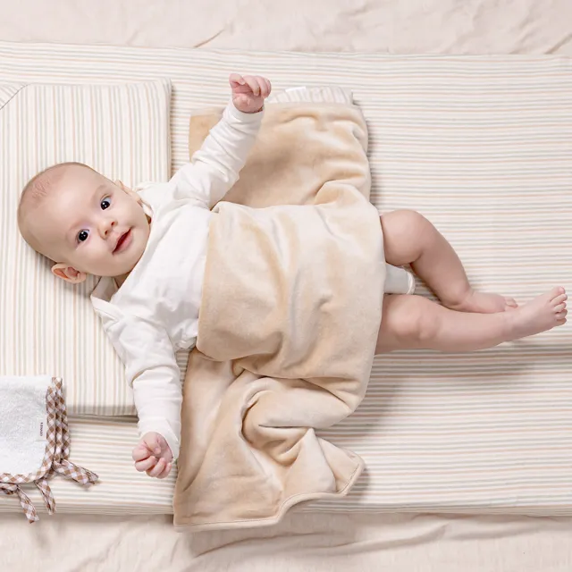 【Gennies 奇妮】原棉多功能嬰兒被 蓋被 毯子(天鵝絨)