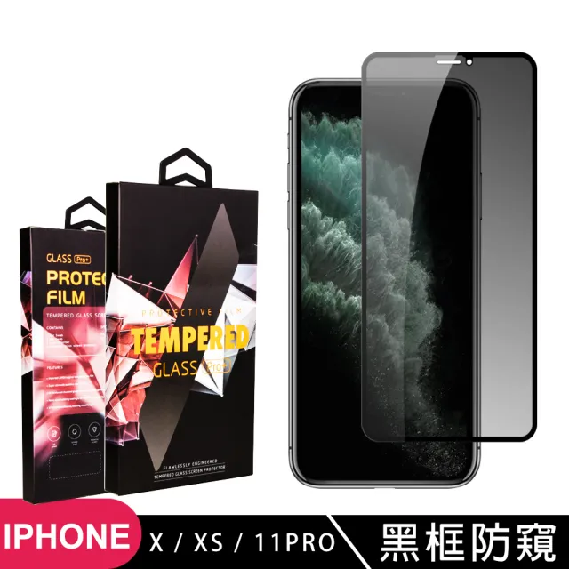 Iphone IX IXS I11PRO 高品質9D玻璃鋼化膜黑邊防窺保護貼玻璃貼(IPHONEXS保護貼)