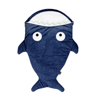 【BabyBites 鯊魚咬一口】西班牙設計-純棉嬰幼兒多功能睡袋-星空鯊魚 午夜藍(輕量版)