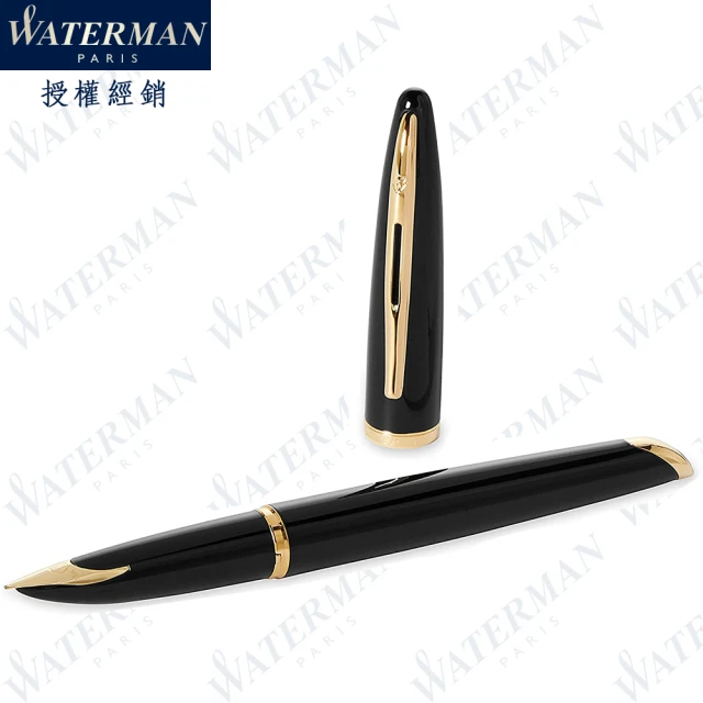 WATERMAN 海洋系列 麗雅黑色金夾 F尖 鋼筆 法國製造(CARENE系列)