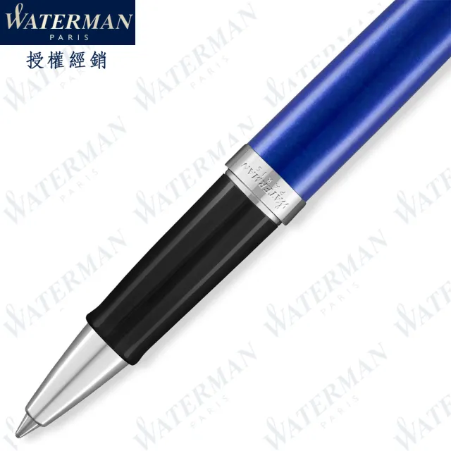 【WATERMAN】雋雅系列 新款 寶石藍白夾 鋼珠筆 法國製造(HEMISPHERE系列)