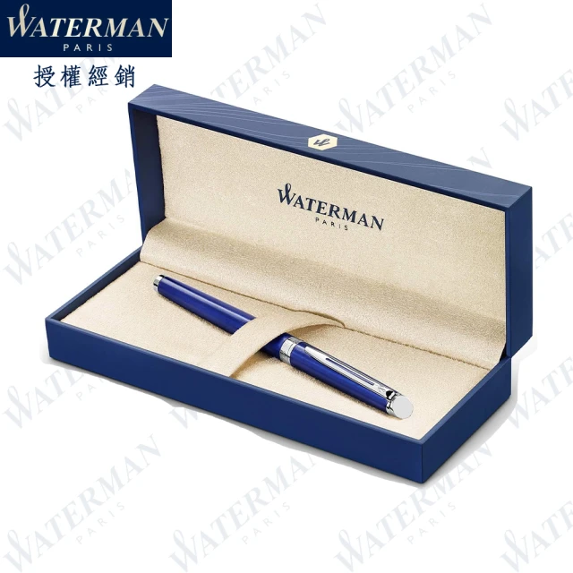 WATERMAN 雋雅系列 新款 寶石藍白夾 F尖 鋼筆 法國製造(HEMISPHERE系列)