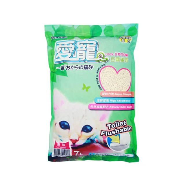 【愛寵】豆腐貓砂7L/3.2kg-6入組