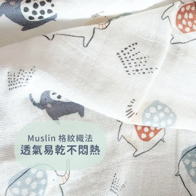 【Cuz】土耳其有機綿紗布巾-小魚閒逛(80x80cm)