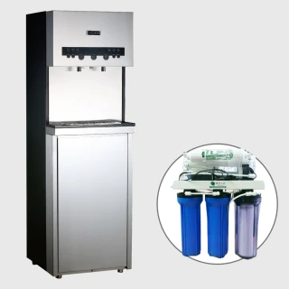 【德克生活】Q7-3三溫冰冷熱觸控式立地型/直立式飲水機(搭配公規RO 5道逆滲透過濾器)