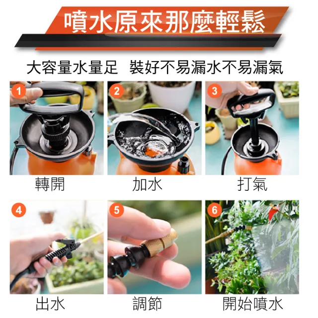 【新錸家居】8L氣壓式肩背灑水器/噴霧器-標配1桿組(手提噴壺 澆花器 洗車 澆水壺 噴水壺 噴霧瓶 消毒噴灑)