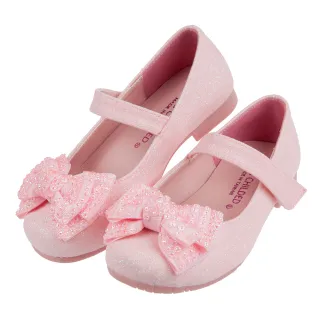 【布布童鞋】台灣製亮晶粉色裝飾亮片蝴蝶結手工兒童公主鞋(T0C903G)