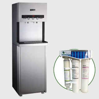 【德克生活】Q7-3三溫冰冷熱按鍵式立地型/直立式飲水機(搭配T4過濾器)