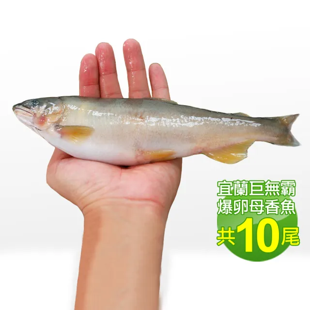 【急鮮配-優鮮配】宜蘭巨無霸爆卵母香魚2盒(5尾/920g/盒-凍)