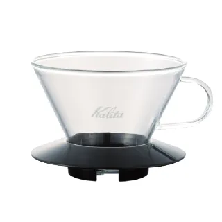 【Kalita】185系列 蛋糕型玻璃濾杯(經典黑)