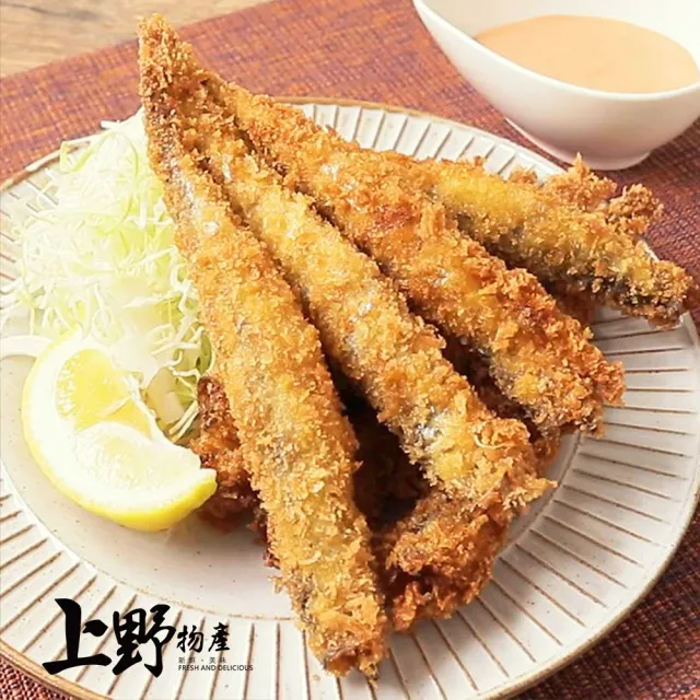 【上野物產】裹粉酥炸黃金抱卵柳葉魚 x4包(200g±10%/包)