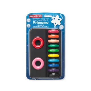 【Primomo】普麗貓趣味蠟筆12色 - 附橡皮擦(圓圈)