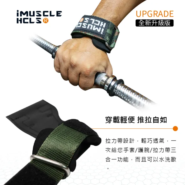 【iMuscle】全新升級 進階版 三合一健身 拉力帶 天空藍(小資族的Versa Gripps 專業拉力帶)