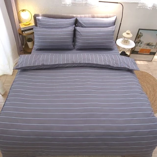 【Lust】歐曼簡約 柔纖維-單人加大3.5X6.2-/床包/枕套組、台灣製