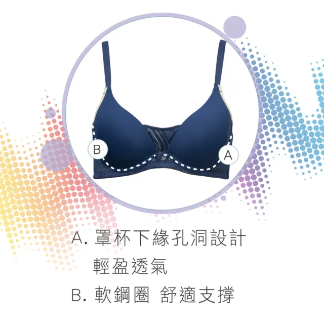 【Swear 思薇爾】時尚律動系列B-E罩軟鋼圈運動女內衣(星光藍)