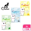 【CatFeet】除臭 水晶貓砂系列 5L 活性碳/綠茶/檸檬(六包組)