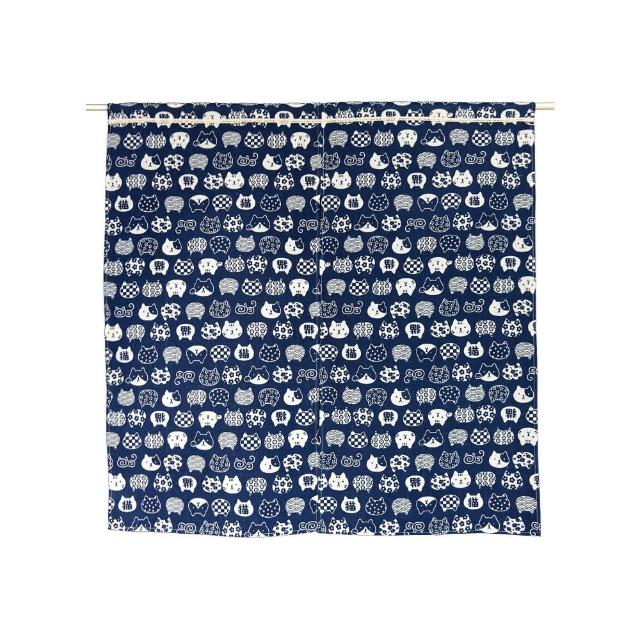 【LASSLEY】日式棉麻門簾（中）90X90cm(穿桿 雙開 中開 門簾 布簾 和風 日本)
