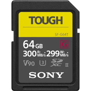 【SONY 索尼】SDXC U3 64GB 超高速防水記憶卡 SF-G64T(公司貨)