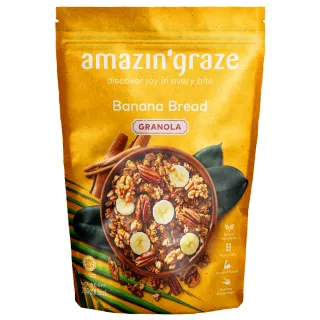 【Amazin graze】堅果穀物燕麥脆片-蜂蜜香蕉250gx1入