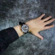 【TISSOT 天梭】水鬼 Seastar 1000 海洋之星300米三眼計時手錶-黑x玫塊金框(T1204173705100)