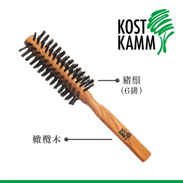 德國製造 橄欖木豬鬃梳(21cm)
