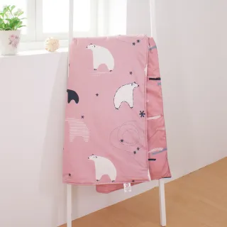 【HongYew 鴻宇】兒童涼被-小白熊-粉(涼被 空調被 兒童被 四季被 防蹣被)