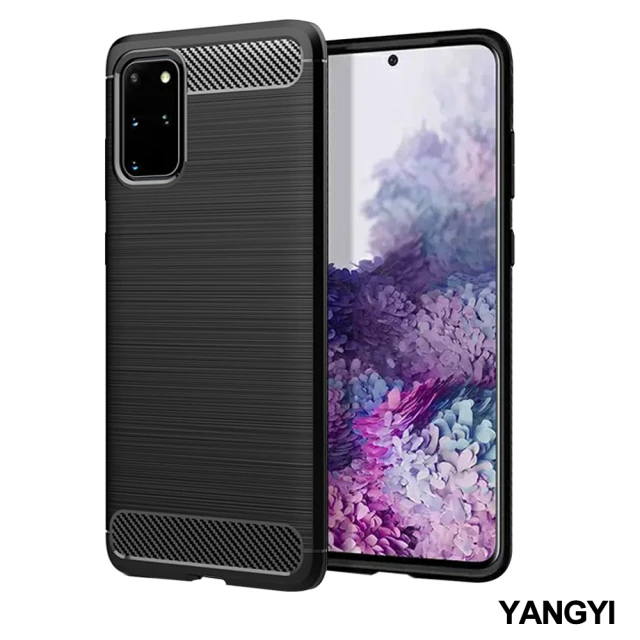 YANG YI 揚邑 Samsung S20+ S20 Plus 拉絲紋碳纖維軟殼散熱防震抗摔手機殼