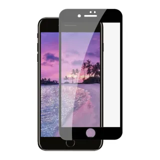IPhone7 8保護貼全滿版鋼化玻璃膜冷雕黑邊鋼化膜保護貼玻璃貼(Iphone7保護貼Iphone8保護貼)