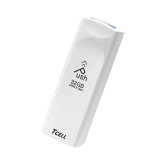 【TCELL 冠元】10入組-USB3.2 Gen1 32GB Push推推隨身碟-珍珠白