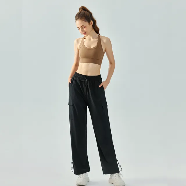 【BODYAIR】出清-率性束腳抽繩工裝哈倫褲(瑜珈.運動.慢跑.透氣.舞蹈.運動褲)