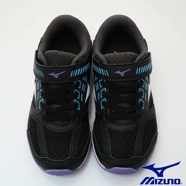 【MIZUNO 美津濃】休閒慢跑鞋(K1GA224071黑紫-18-23cm)