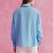 【OUWEY 歐薇】韓系慵懶風領帶襯衫上衣(淺藍色；S-L；3233121501)