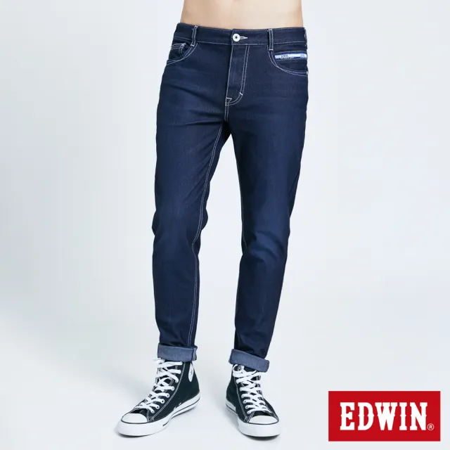 【EDWIN】男裝 JERSEYS 迦績 EJ6 超彈錐形褲(原藍磨)