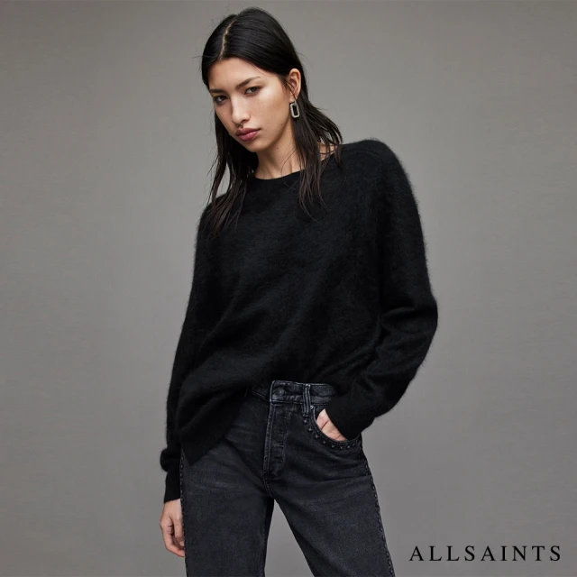 ALLSAINTS Chrissy 喀什米爾羊毛針織上衣Black(修身版型)