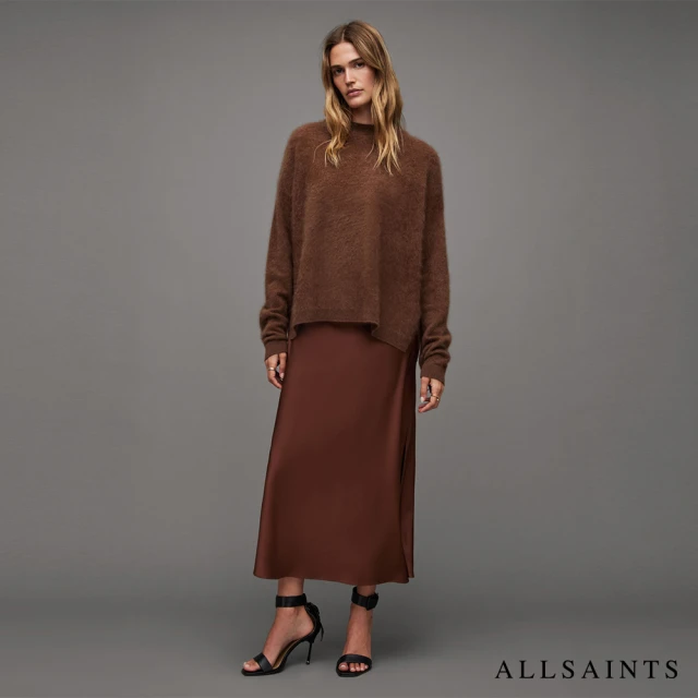 ALLSAINTS REBEL喀什米爾羊毛針織上衣TEDDY BROWN(舒適版型)