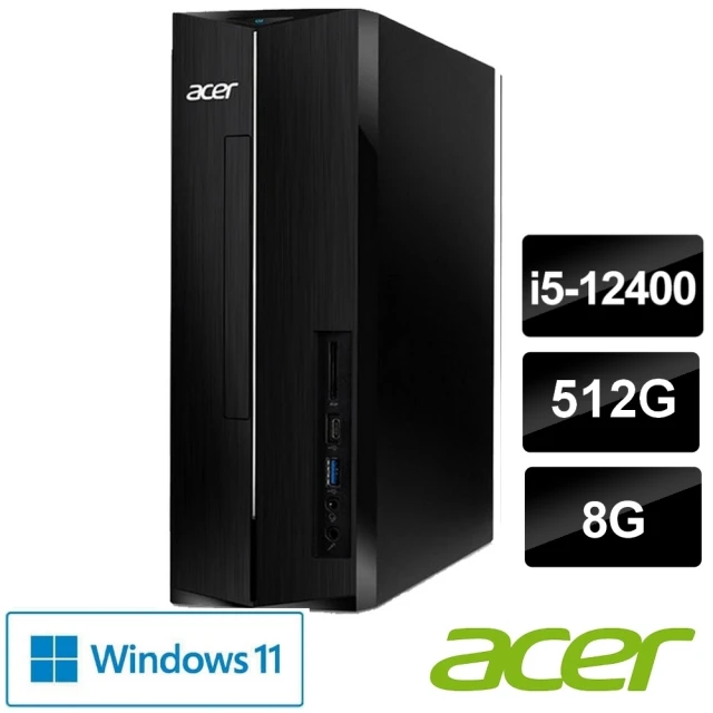ACER 宏碁Acer 宏碁 福利品 i5六核電腦(Aspire XC-1760/i5-12400/8G/512G SSD/W11)