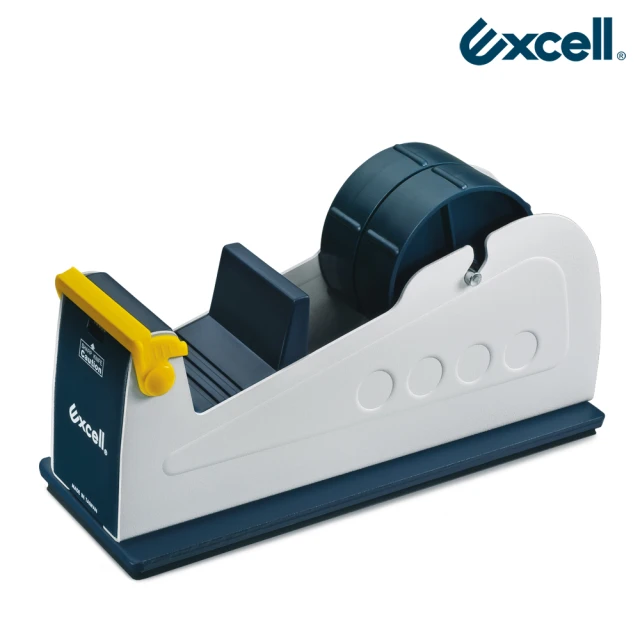 Excell.tw Excell ET-227雙軌桌上型膠帶台(穩定防滑 鐵製工業風切台 安全護蓋 文具膠帶切割器)