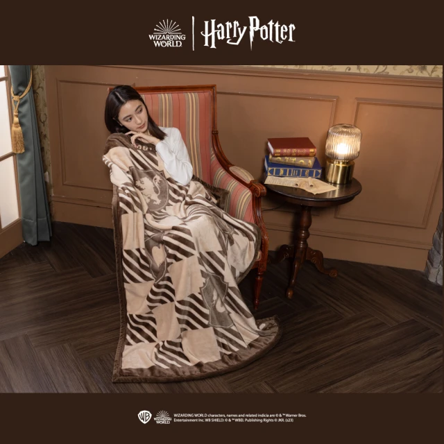 飛航模飾 哈利波特授權 法蘭絨四學院毛毯(100x140cm)