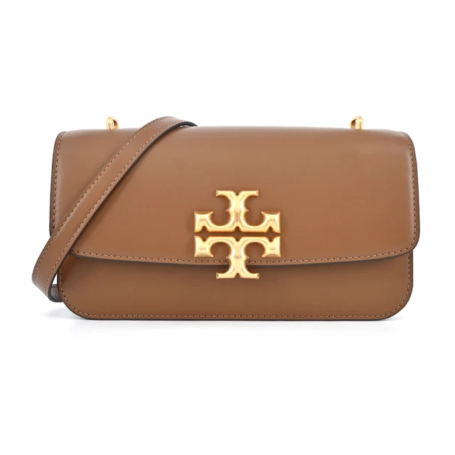 TORY BURCH ELEANOR牛皮磁吸肩背包(棕)