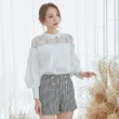 【N147】領口蕾絲鏤空輕透膚設計師雪紡上衣《607》(韓國女裝)