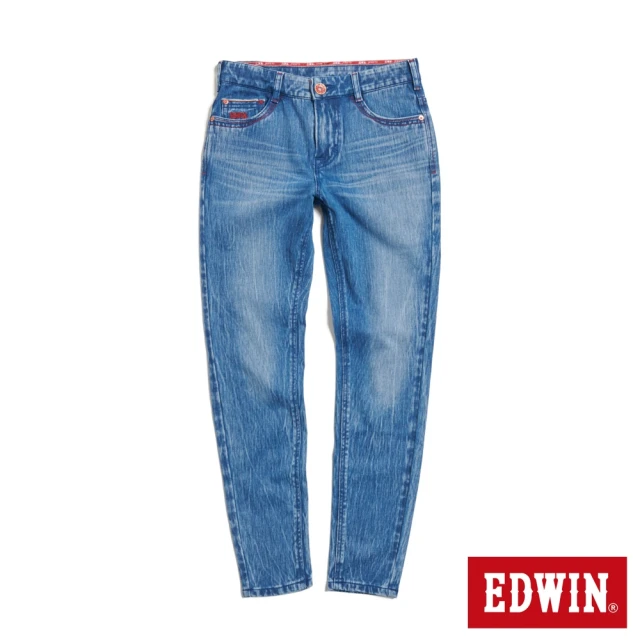 EDWIN 女裝 東京紅360°迦績彈力機能錐形牛仔褲(原藍