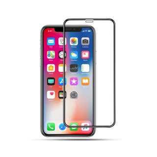 【百寶屋】iPhone11 Pro 全滿版5D曲面9H鋼化玻璃保護貼 黑 5.8吋