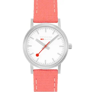 【MONDAINE 瑞士國鐵】SBB Classic女士腕錶(30mm / 珊瑚紅 65817BP)