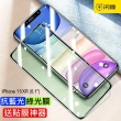 【閃魔】蘋果Apple iPhone 11/XR 抗藍光滿版全玻璃全覆蓋鋼化玻璃保護貼9H(綠光膜9D黑色框)