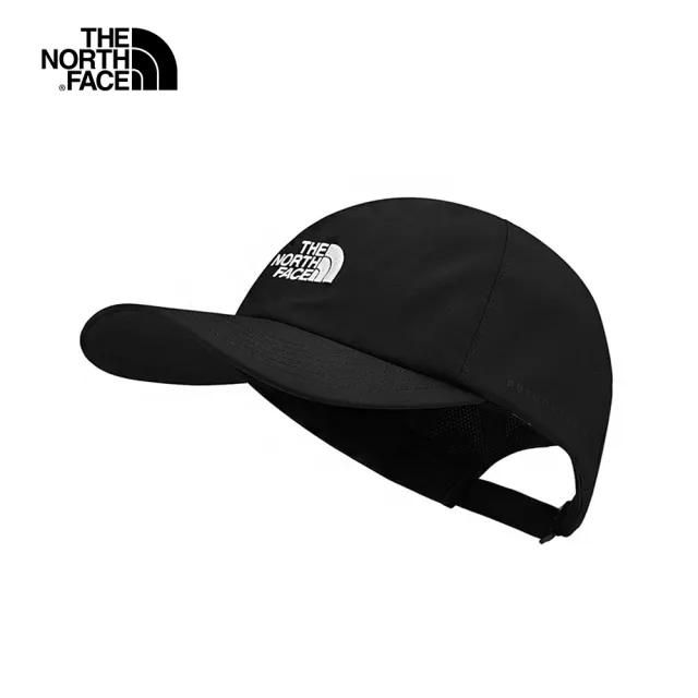 【The North Face 官方旗艦】北面男女款黑色防水透氣棒球帽｜3SHGJK3