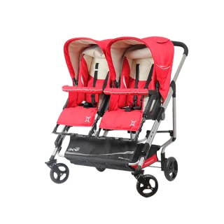 【莫菲思】統支 雙向雙人座躺兩用嬰幼兒手推車(雙寶推車 四輪推車)